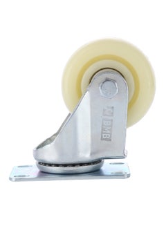 Buy Heavy Duty Double Ball Bearing Swivel Caster Wheel Silver/White in Saudi Arabia