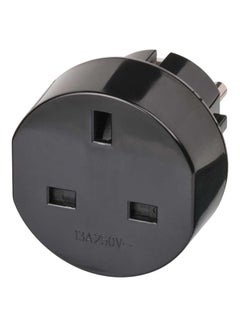 Buy Earthed Travel Adaptor Black/Silver 6.5x5x5centimeter in UAE