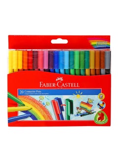 Buy 20-Piece Colouring Connector Pen Multicolour in UAE