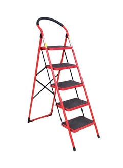 Buy 5-Step Steel Ladder Red 5.9feet in Egypt