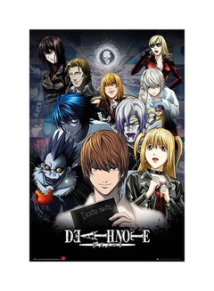 اشتري ملصق طويل لشخصيات سلسلة المانغا "Death Note" أسود/أزرق/ أحمر في الامارات