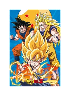 اشتري ملصق طويل لمسلسل "Dragon Ball Z" أصفر/أزرق/برتقالي 61x91.5 سنتيمتر في الامارات