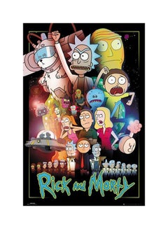 Buy Rick And Morty Wars Maxi Poster Yellow/Blue/Brown 61x91.5centimeter in Saudi Arabia