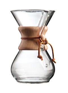 Buy 6-Cup Classic Coffee Maker Clear/Brown 600ml in UAE