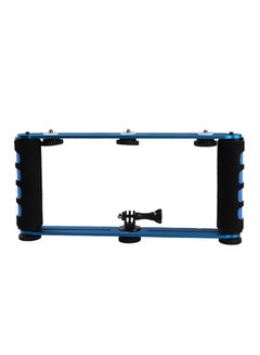 Buy Dual Handheld Grip Camera Stabilizer Black/Blue in Saudi Arabia