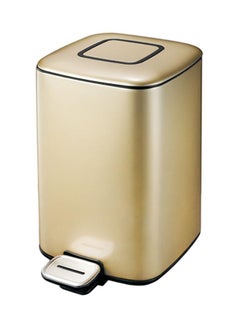 Buy Step Trash Bin Gold 12Liters in UAE