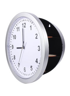 Buy Analog Wall Clock With Hidden Safe White/Silver 25x7 centimeter in UAE