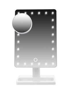 Buy Touch Control LED Vanity Mirror Grey/Silver in Saudi Arabia