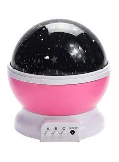 Buy Star And Moon Rotating Projector Night Lamp Black/White/Pink 13x13x14.5cm in Egypt