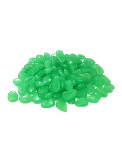 Buy 100-Piece Glow In The Dark Decorative Pebbles Green in UAE