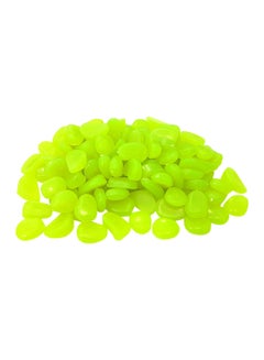 Buy 100-Piece Glow In The Dark Decorative Pebbles Green in UAE