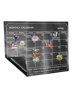 Buy Magnetic Monthly Calendar Black/White in Saudi Arabia