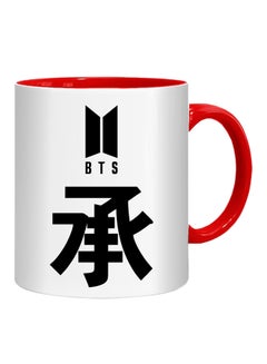 Buy BTS Printed Mug Red/White/Black in UAE