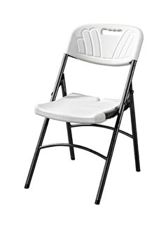 Buy Foldable Buffet Chair White/Black in UAE