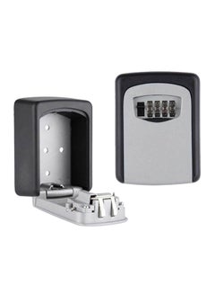 Buy Wall Mounted Key Storage Lock Box Black/Grey 120x35x85mm in Saudi Arabia