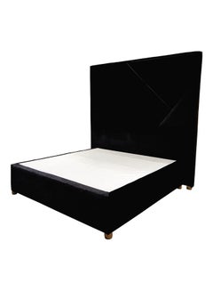 اشتري سرير منجد أسود/أبيض Queen  200x150 في السعودية