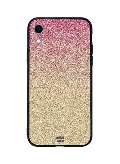 اشتري Skin Case Cover -for Apple iPhone XR Pink & Golden Gliters Pattern مطبوع بنمط لامع باللونين الوردي والذهبي في مصر