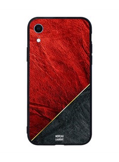 Buy Skin Case Cover -for Apple iPhone XR Red & Black Leather Pattern Red & Black Leather Pattern in Egypt