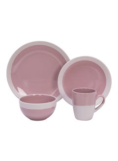 Buy 16-Piece Dinnerware Set Pink/White in Saudi Arabia