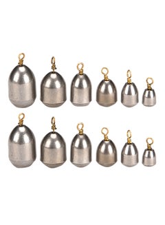 Buy 12-Piece Fishing Sinkers Weights Set in Saudi Arabia