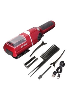 Buy Cordless Split End Hair Trimmer Set Red/Black in UAE