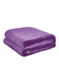 Buy Super Soft Flano Blanket Flannel Purple Single in UAE