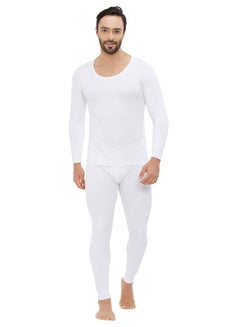 Buy 2-Piece Full Body Thermal Set White in UAE