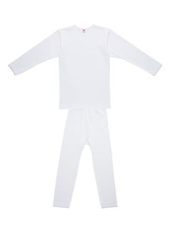 Buy 2-Piece Full Body Thermal Set White in UAE