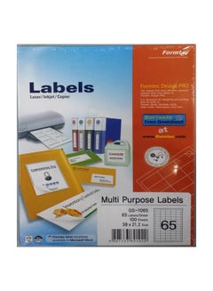 Buy 100-Sheets Label Per Sheet Box (65 Labels Per Sheet) in UAE