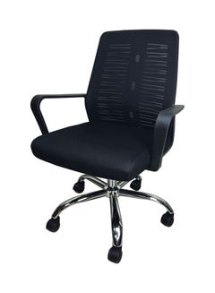 Buy Office Desk Chair Black/Silver 50x110x50cm in Saudi Arabia