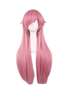 Buy Cosplay Wavy Hair Gradient Mix Color Natural-Looking  Wig Pink 80centimeter in Saudi Arabia