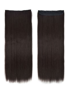 Buy One Piece Elegant Lace Straight Hair Wig Black 70cm in UAE