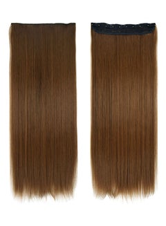 Buy One Piece Elegant Lace Straight Hair Wig Brown 60centimeter in Saudi Arabia