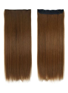 Buy One Piece Elegant Lace Straight Hair Wig Brown 70centimeter in UAE