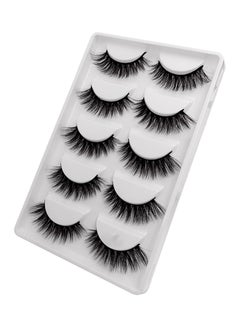 Buy 5-Pair 3D False Long Lasting Eyelashes G604 in Egypt