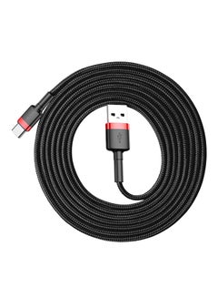 Buy USB C Cable 2A Fast Charging Cable Nylon Braided Cafule Series - 2M USB Type C Charger Compatible for Samsung S21 S20 S9 Note 20 10 Huawei P30 P20 Lite Mate 20 Pro P20 LG G5 G6 Xiaomi Mi 11 Ultra A2 etc. Black/Red in Egypt