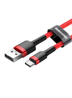 Buy USB C Cable 2A Fast Charging Cable Nylon Braided Cafule Series - 2M USB Type C Charger Compatible for Samsung S21 S20 S9 Note 20 10 Huawei P30 P20 Lite Mate 20 Pro P20 LG G5 G6 Xiaomi Mi 11 Ultra A2 etc. Red/Black in Egypt