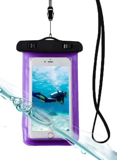اشتري حافظة جافة شاملة مقاومة للماء لجميع الهواتف الذكية أرجواني في الامارات