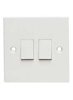 Buy 13A 2-Gang Switch Socket White in UAE