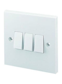 Buy 2-Way Gang Switch Socket White 5cm in UAE