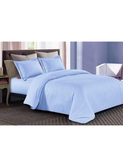 Buy 6-Piece Hotel Duvet Cover Set Microfiber Blue in UAE