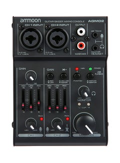 اشتري مازج أصوات رقمي ببطاقة صوت صغيرة ثنائية القنوات AGM02 أسود في الامارات