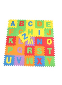 Buy Non-Toxic Backyard Or Indoors A-Z Alphabets Puzzle Play Mat Foam For Kids 30x30x1cm in Saudi Arabia