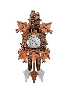 Buy Vintage Style Cuckoo Bird Wall Clock Brown 200grams in Saudi Arabia