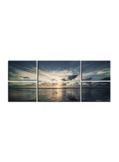 Buy 5-Piece Sea Theme Canvas Painting With Frame Multicolour 109X58cm in UAE