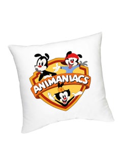 اشتري وسادة مطبوعة بعبارة "Animaniacs" كلاسيكية أبيض/ برتقالي/ أصفر 45 سنتيمتر في الامارات