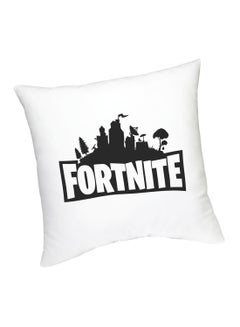 Buy Fortnite Printed Cushion White/Black 45centimeter in UAE