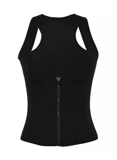 Buy Body Shaper Waist Trainer Zip Vest Black in Saudi Arabia