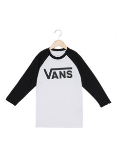 Buy Classic Raglan T-Shirt WHITE-BLACK in UAE