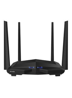 Buy AC10 Wireless Router 300 Mbps+867Mbps Dual Band Wi-Fi/4 5dBi Antennas CN-Plug Black in UAE